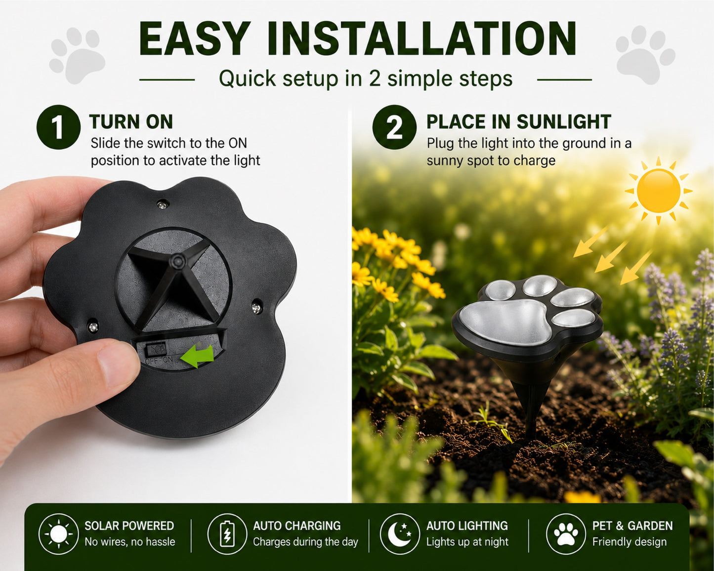 Willow & Home™ PawGuard Solar Lawn Lights Pest Repeller