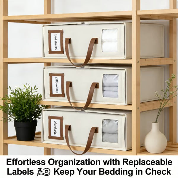 Foldable Sheet Storage Set – Keep Your Bedding Organized and Neat