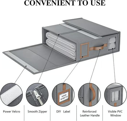 Foldable Sheet Storage Set – Keep Your Bedding Organized and Neat